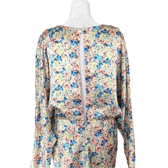 Asos Batwing Bias Cut Midi Dress Ditsy Print NWT Size 12 - Picture 12 of 14